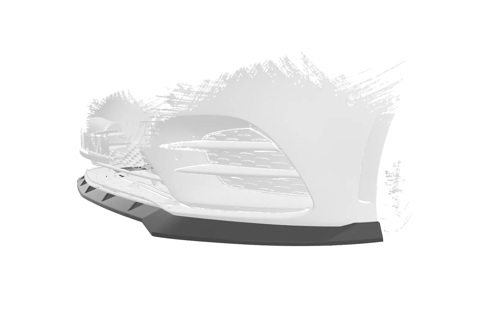 Cup-Spoilerlippe mit ABE für Mercedes Benz A-Klasse 177 A35 AMG/AMG-Line CSL660 Schwarz Strukturiert