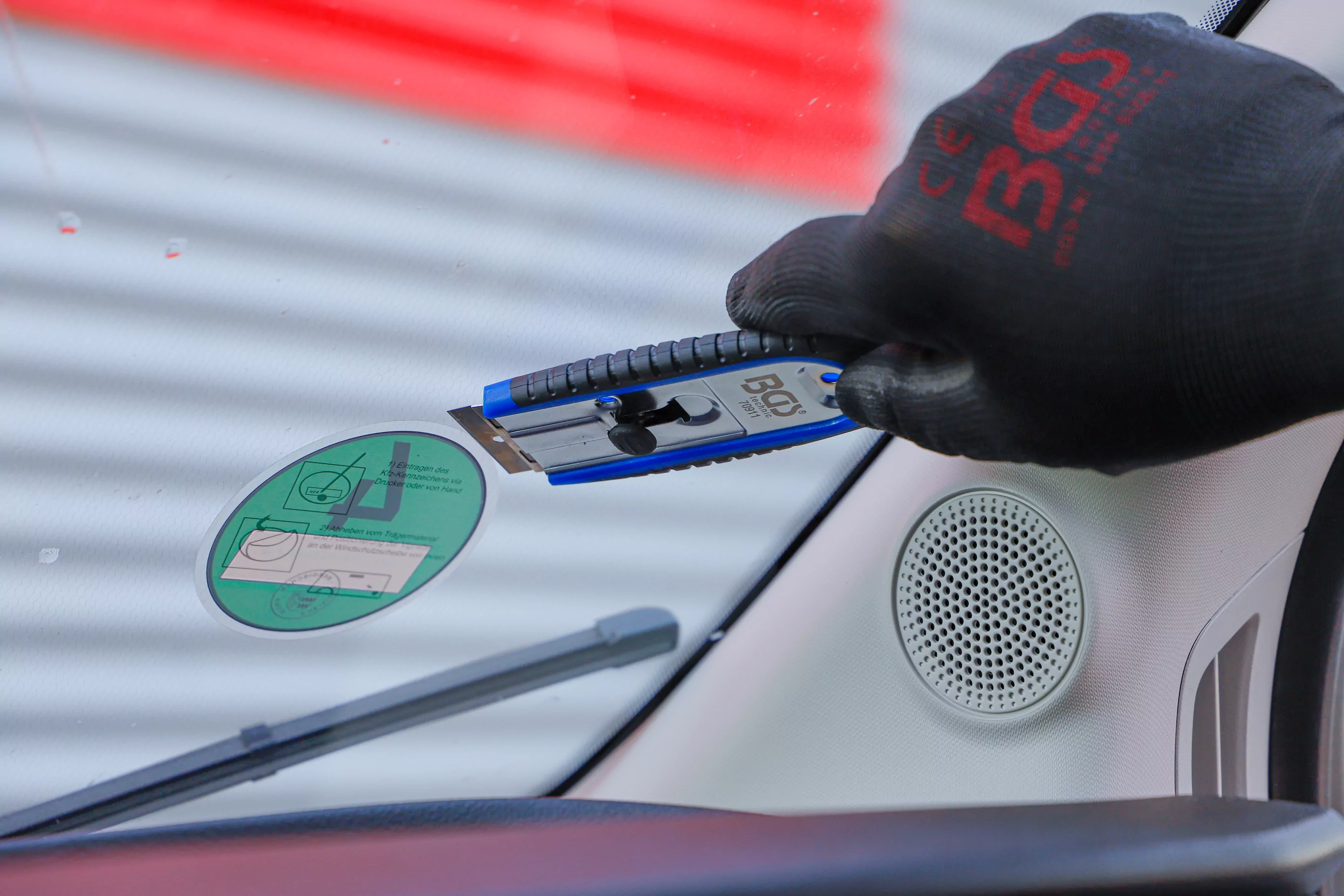 Plakettenschaber | 40 mm | mit 6 Schaberklingen