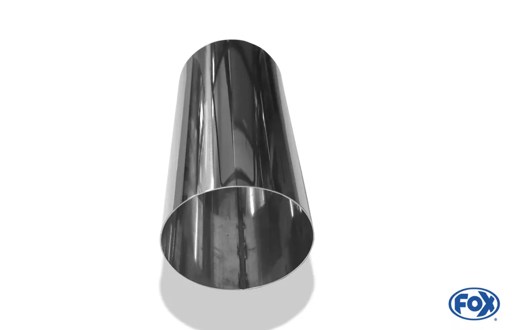 Anschweißendrohr Typ 14  Ø 114 mm / Länge: 300 mm - rund / uneingerollt / 15° abgeschrägt / ohne Absorber