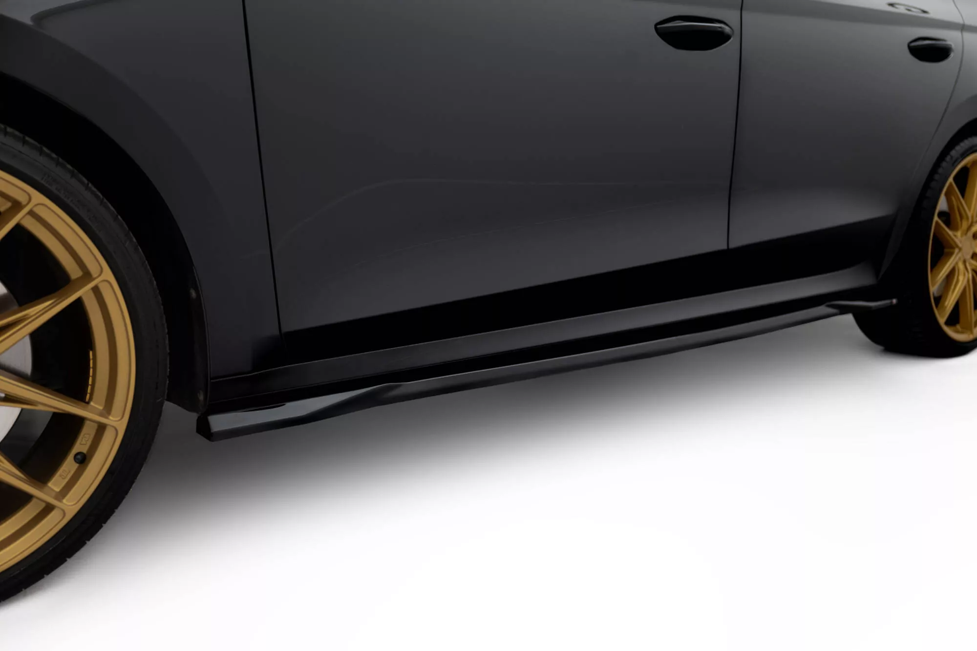 Seitenschweller Ansatz Für V.1 Für Skoda Octavia RS Liftback / Combi Mk4 / Mk4 Facelift Schwarz Hochglanz