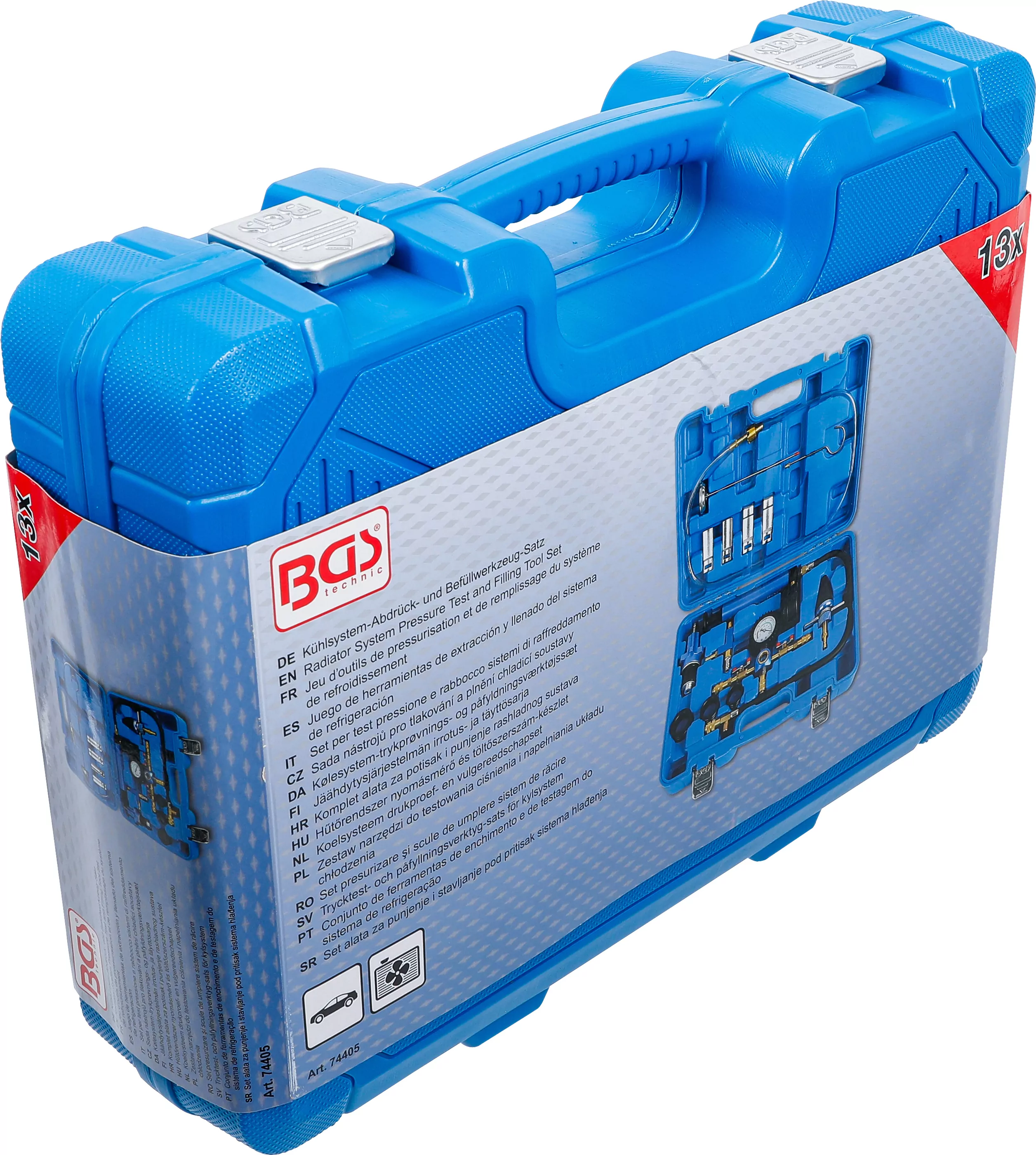 Kühlsystem-Abdrück- und Befüllwerkzeug-Satz | 13-tlg.