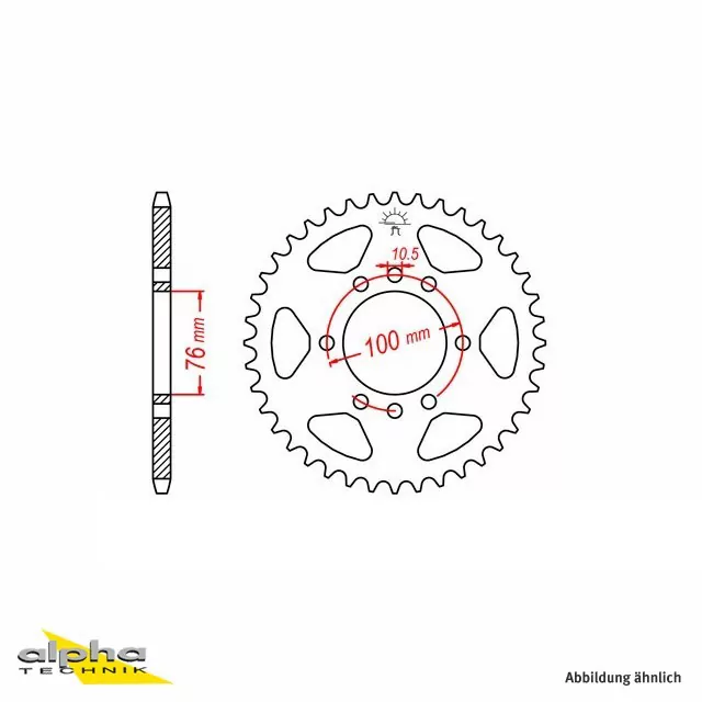 EK-Chain Kettensatz 520DEX für Suzuki DR750 Big bis Modelljahr -1988 Typ SR41B