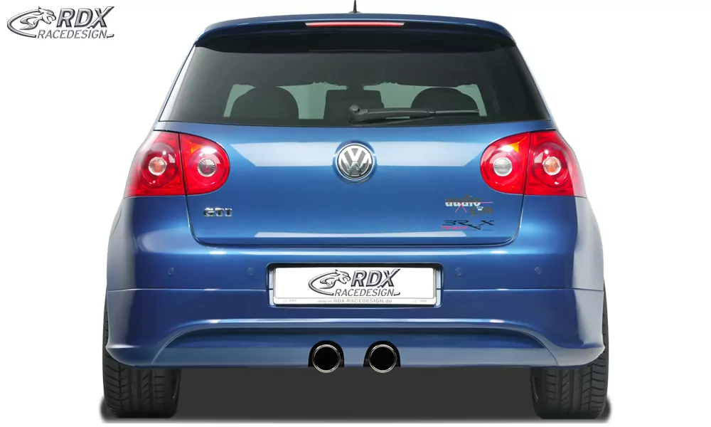 RDX Heckansatz für VW Golf 5 "R32 clean" mit Endrohrausfräsung für R32-Auspuff Heckschürze Heck