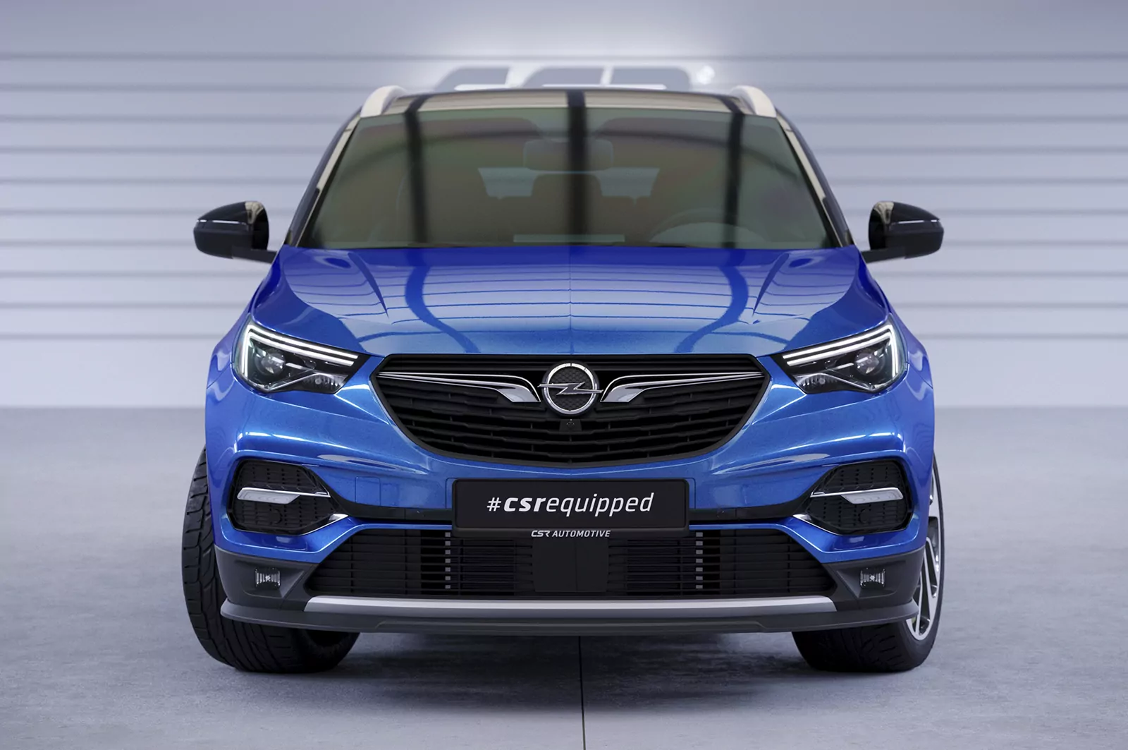 Cup-Spoilerlippe mit ABE für Opel Grandland X CSL441 Schwarz Strukturiert