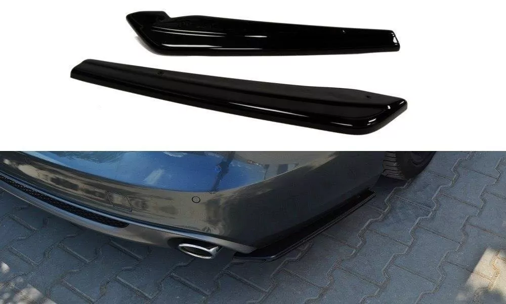 Heck Ansatz Flaps Diffusor Passend Für Diffusor Passend Für AUDI A6 C7 S-LINE AVANT Schwarz Hochglanz Schwarz Hochglanz