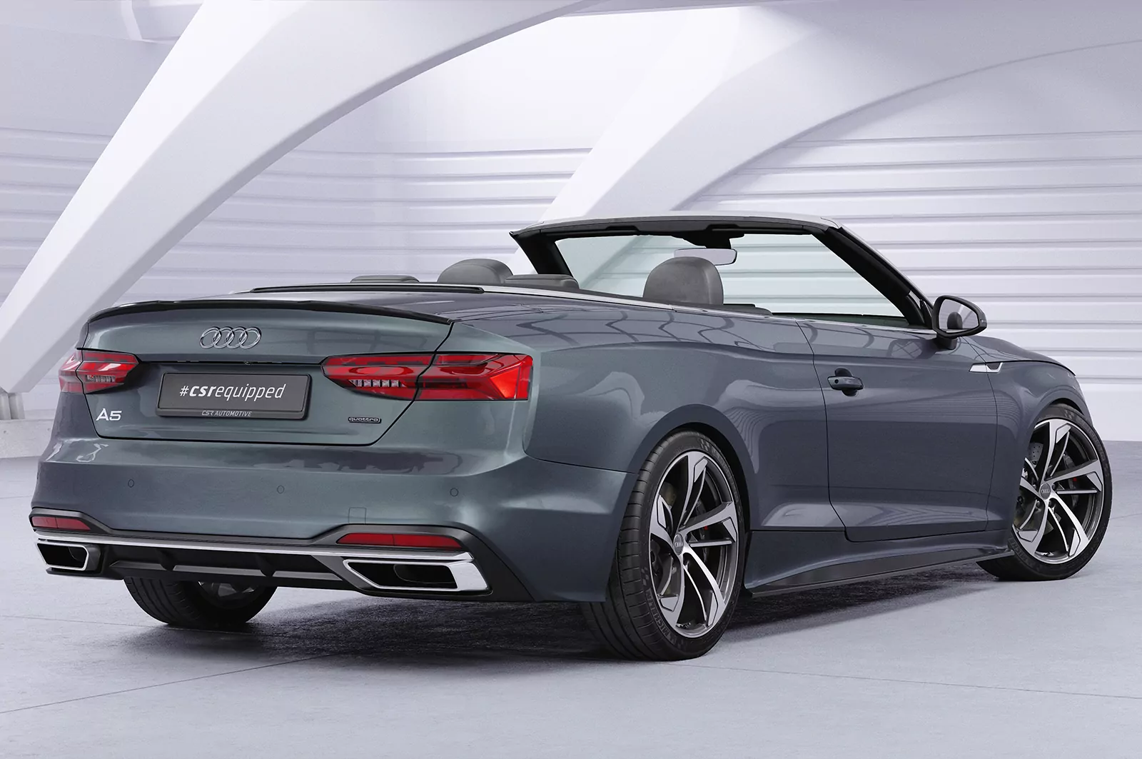 Seitenschweller für Audi A5 (F5) Coupe / Cabrio SS548 Schwarz Strukturiert