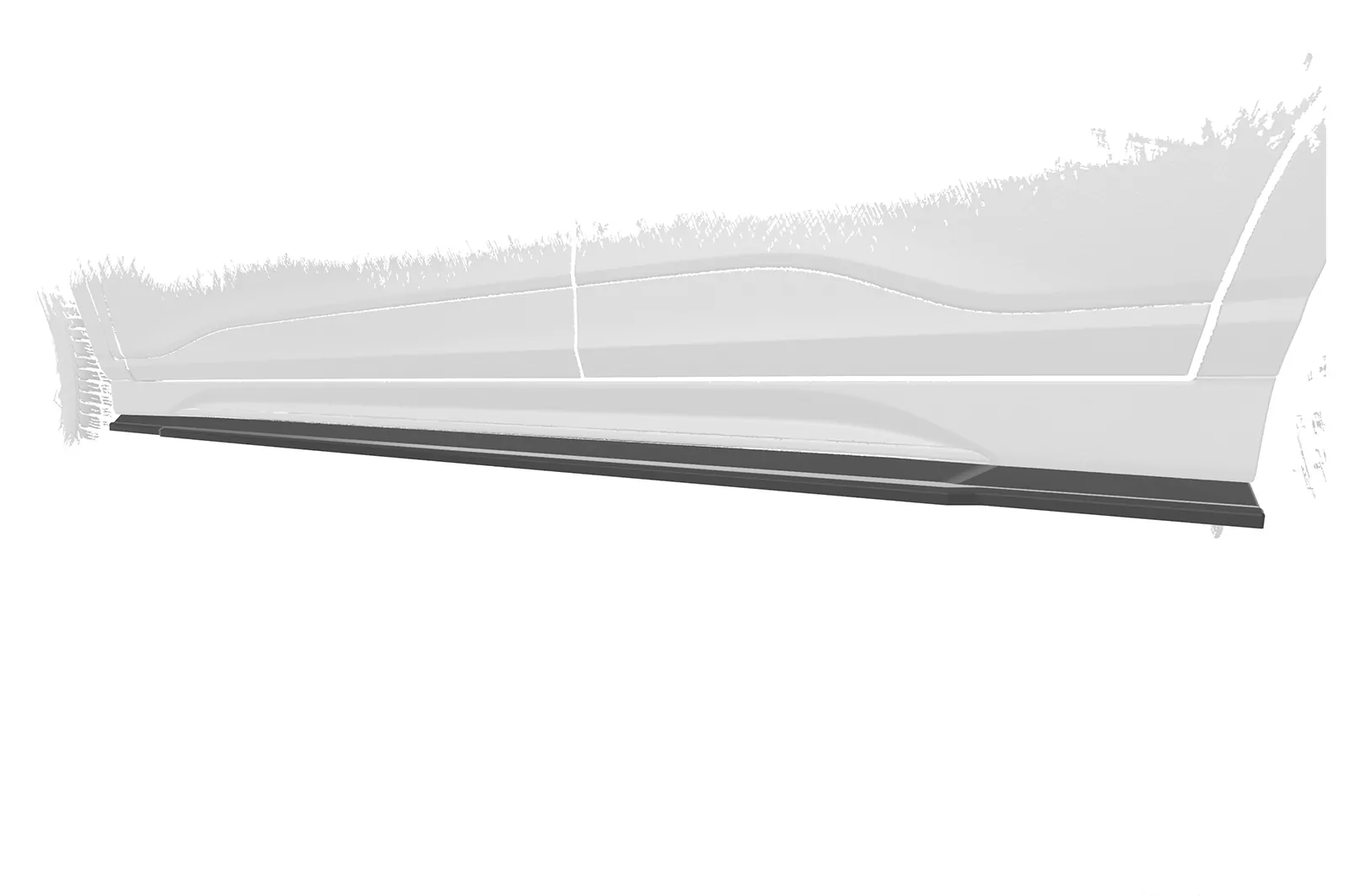 Seitenschweller für Hyundai Kona (1.Gen) N/N-Line SS577 Schwarz Strukturiert