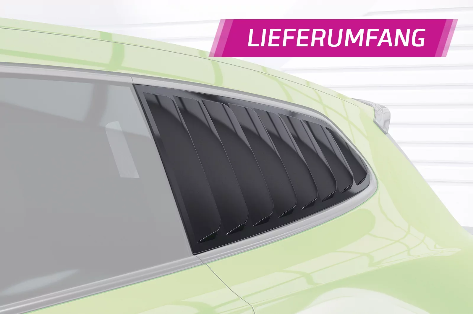 Seitenscheibenblenden für VW Scirocco 3 (Typ 13) SSB011 Carbon Look Hochglanz