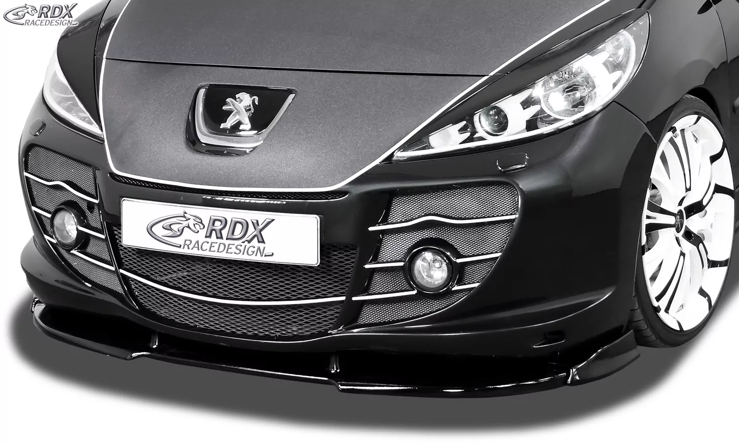 RDX Frontspoiler VARIO-X für PEUGEOT 207 i.V.m. Abbes-Front Frontlippe Front Ansatz Vorne Spoilerlippe