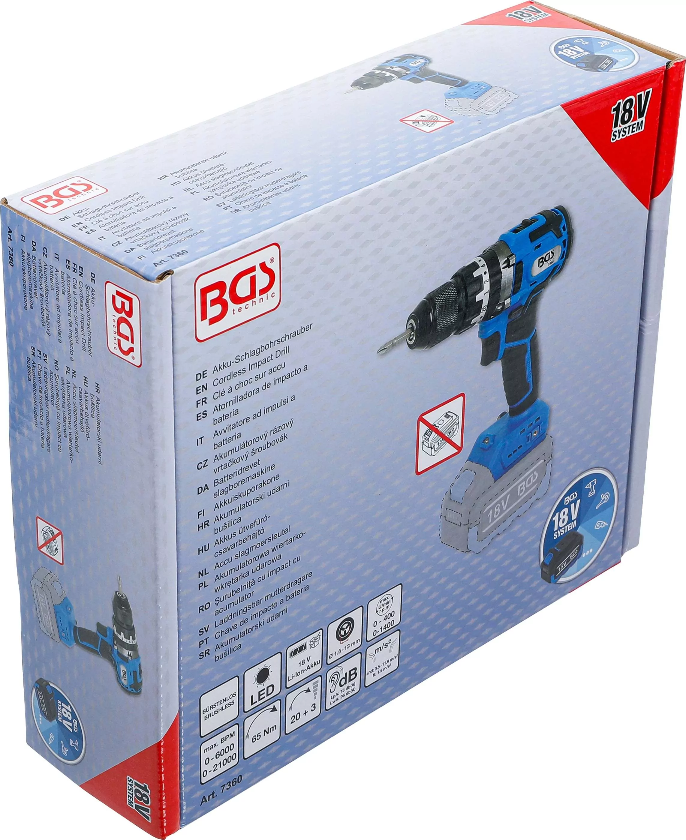 Akku-Schlagbohrschrauber | bürstenlos | 65 Nm | 18 V | ohne Akku