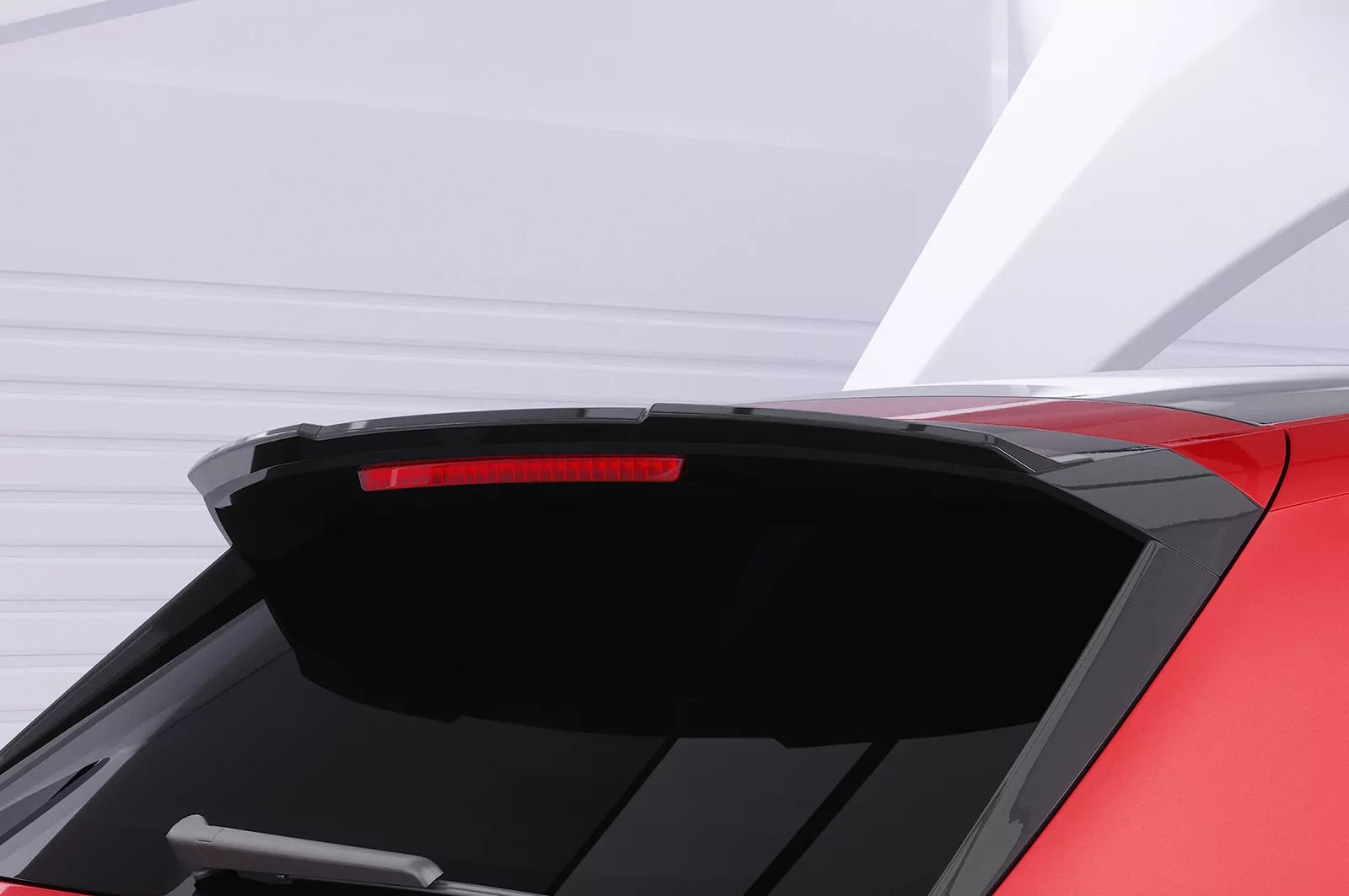 Heckflügel mit ABE für Skoda Fabia 4 HF119 Schwarz Strukturiert