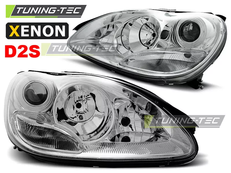 Xenon Headlights Chrome Fits Mercedes W220 S-Klasse 10.02-05.05