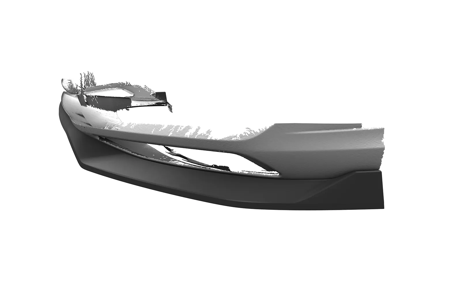 Cup-Spoilerlippe mit ABE für Audi Q7 (4M) S-Line / SQ7 (4M) CSL758 Schwarz Strukturiert