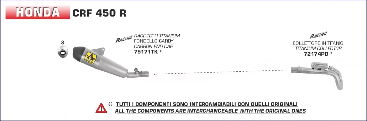 Arrow Race Tech Titan HONDA CRF 450 R 21-