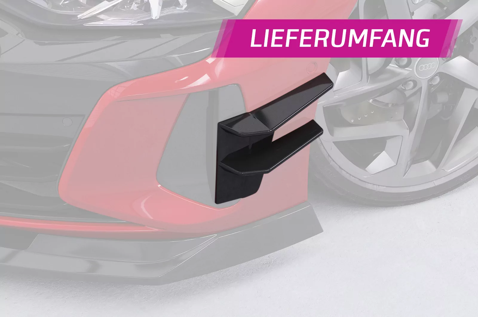 Performance Flaps für Audi e-tron GT FP023 Schwarz Strukturiert