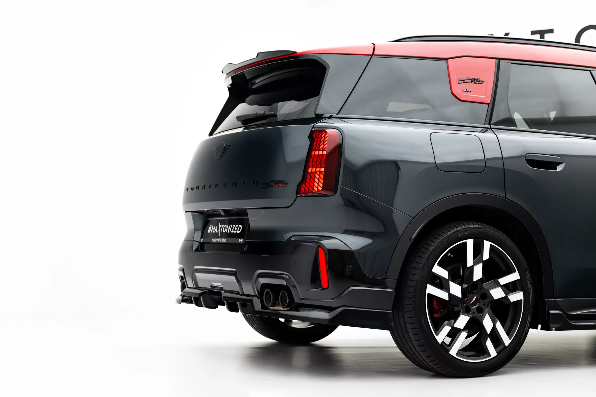 Mittlerer Cup Diffusor DTM Look Heck Ansatz Für Mini Countryman JCW U25 Schwarz Hochglanz