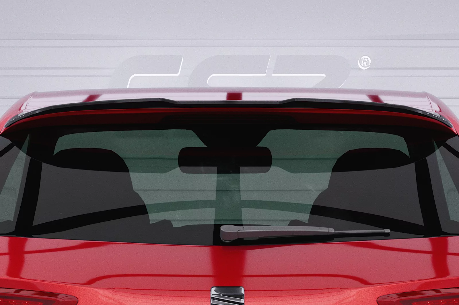 Heckflügel mit ABE für Seat Leon III (Typ 5F) Cupra HF851 Schwarz Strukturiert