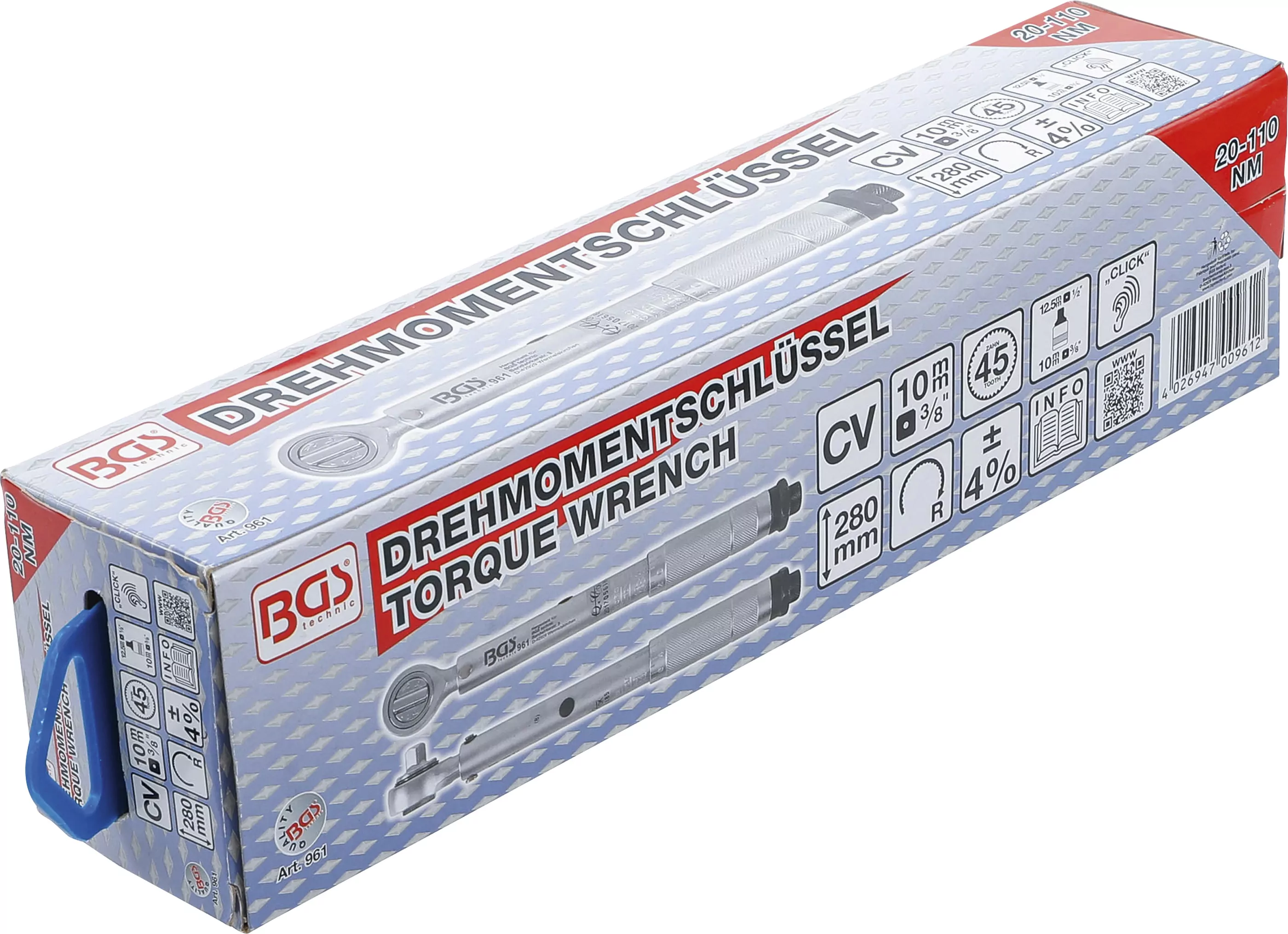 Drehmomentschlüssel | Abtrieb Außenvierkant 10 mm (3/8") | 20 - 110 Nm