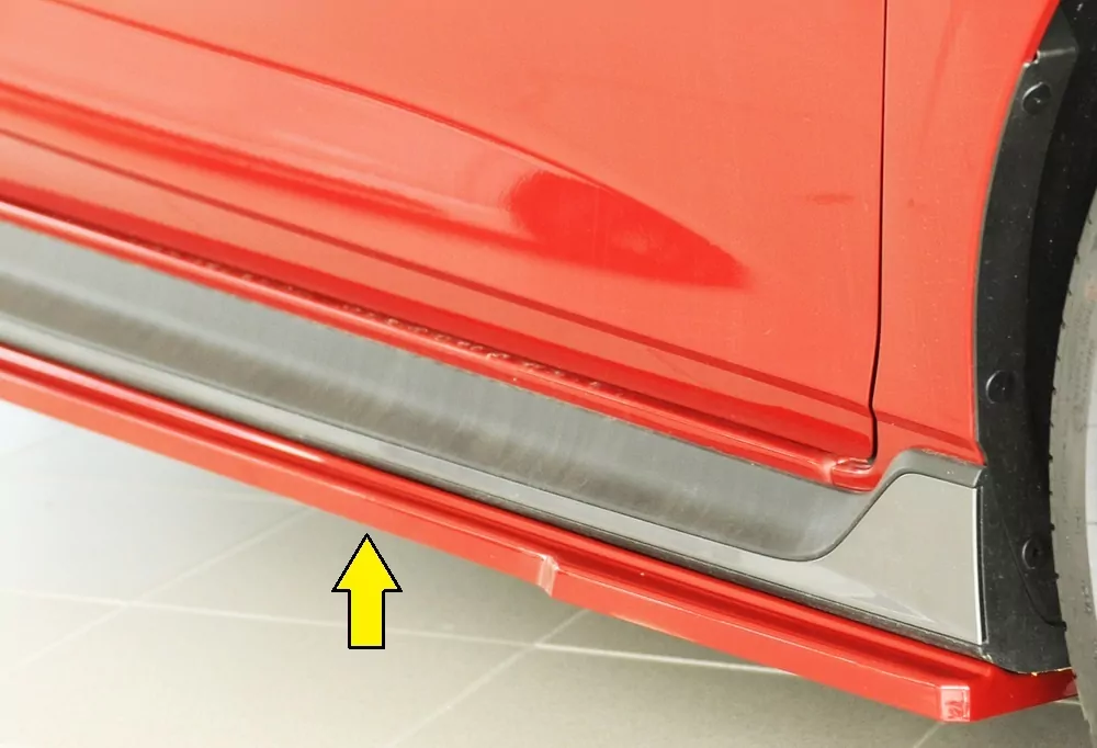 Rieger Seitenschweller rechts ansatz matt schwarz für Hyundai i20 N-Performance  (BC3) 5-tür. (Schrägheck) 04.21-