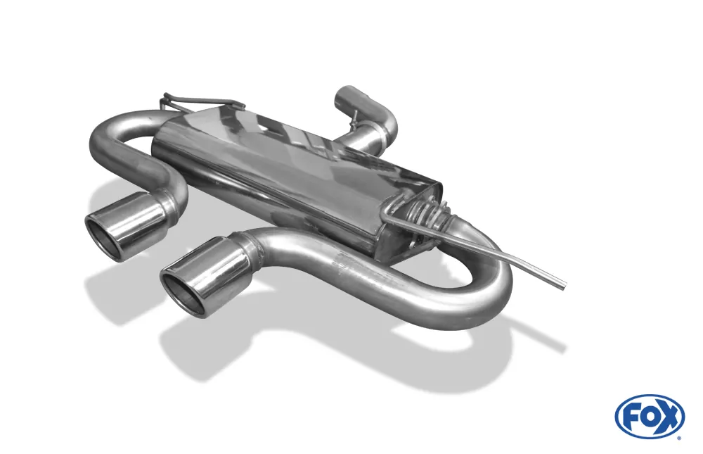 VW Golf V GTI/ GTD + VW Golf VI GTI inkl. Cabrio  Endschalldämpfer Ausgang mittig R32-Design - 2x90 Typ 16 mittig