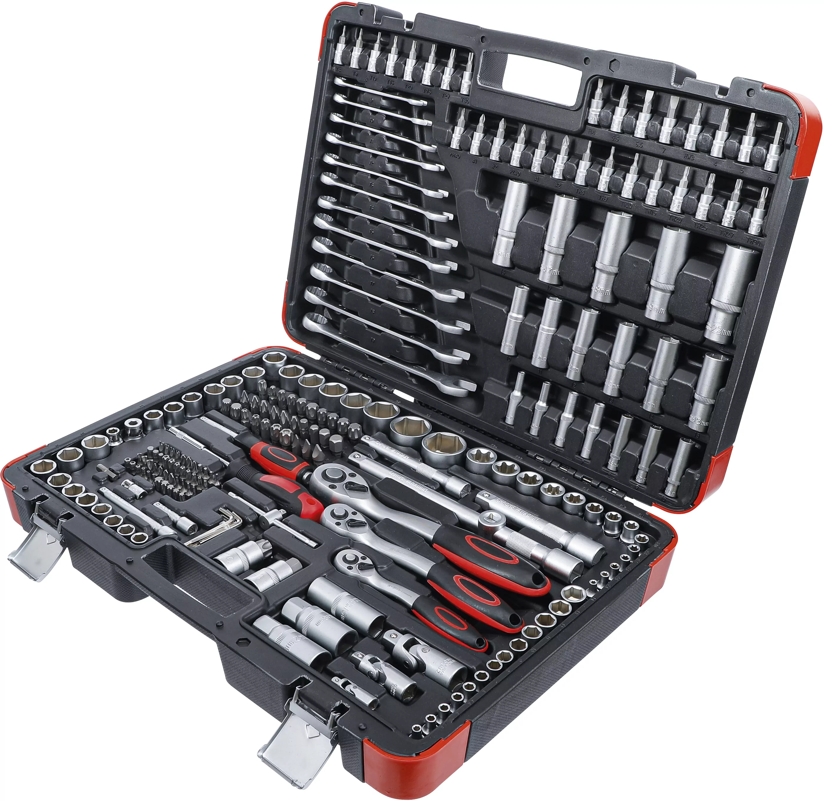 Steckschlüssel-Satz | Antrieb 6,3 mm (1/4") / 10 mm (3/8") / 12,5 mm (1/2") | 216-tlg.