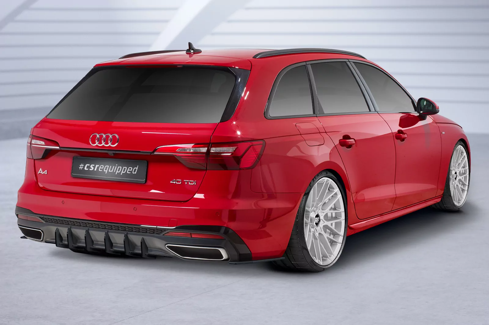 Racing Diffusor / Heckansatz für Audi A4 B9 (Typ 8W) Avant S-Line HA366