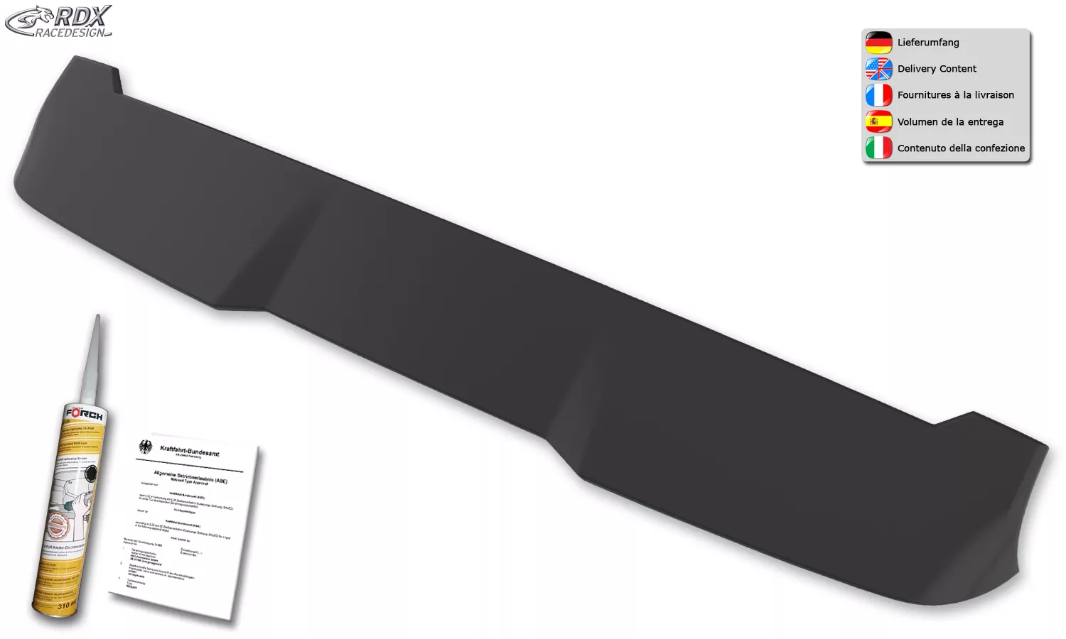 RDX Heckspoiler für CITROEN Jumper, FIAT Ducato, OPEL, Movano, PEUGEOT Boxer (H1)