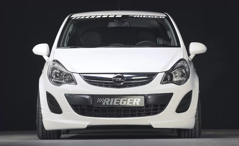 Rieger Spoilerlippe für Opel Corsa D - 5-tür. 01.11- (ab Facelift) carbon optik