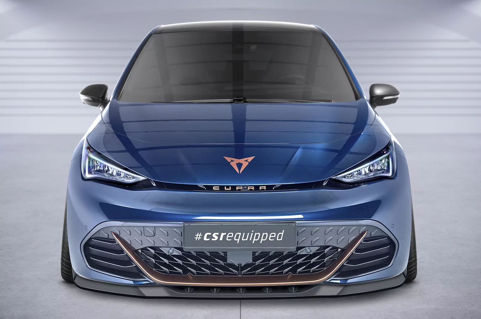 Cup-Spoilerlippe mit ABE für Cupra Born CSL645 Schwarz Strukturiert