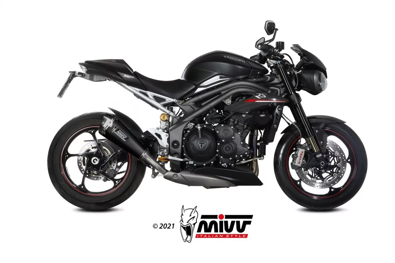 MIVV DELTA RACE Edelstahl Schwarz TRIUMPH SPEED TRIPLE 1050 R/RS/S 18-20