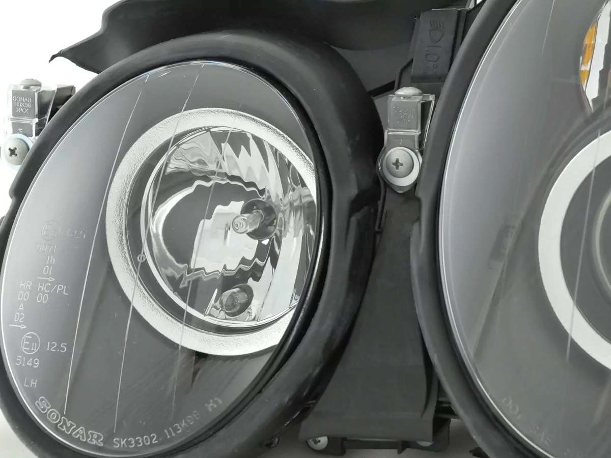 Scheinwerfer Set Mercedes CLK Typ W208 Bj. 98-02 schwarz