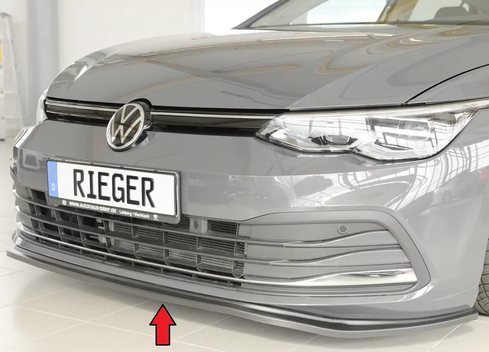 Rieger Spoilerschwert matt schwarz für VW Golf 8 3-tür. 12.19-03.24 (bis Facelift)