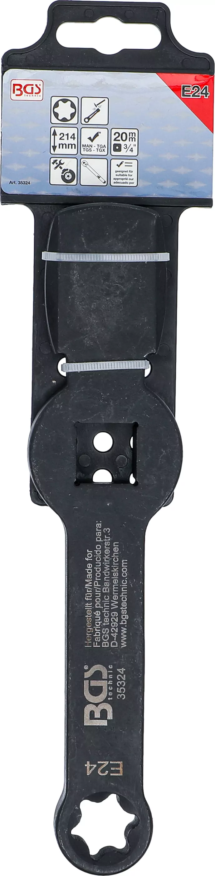 Schlag-Ringschlüssel | E-Profil (für Torx) | mit 2 Schlagflächen | SW E24