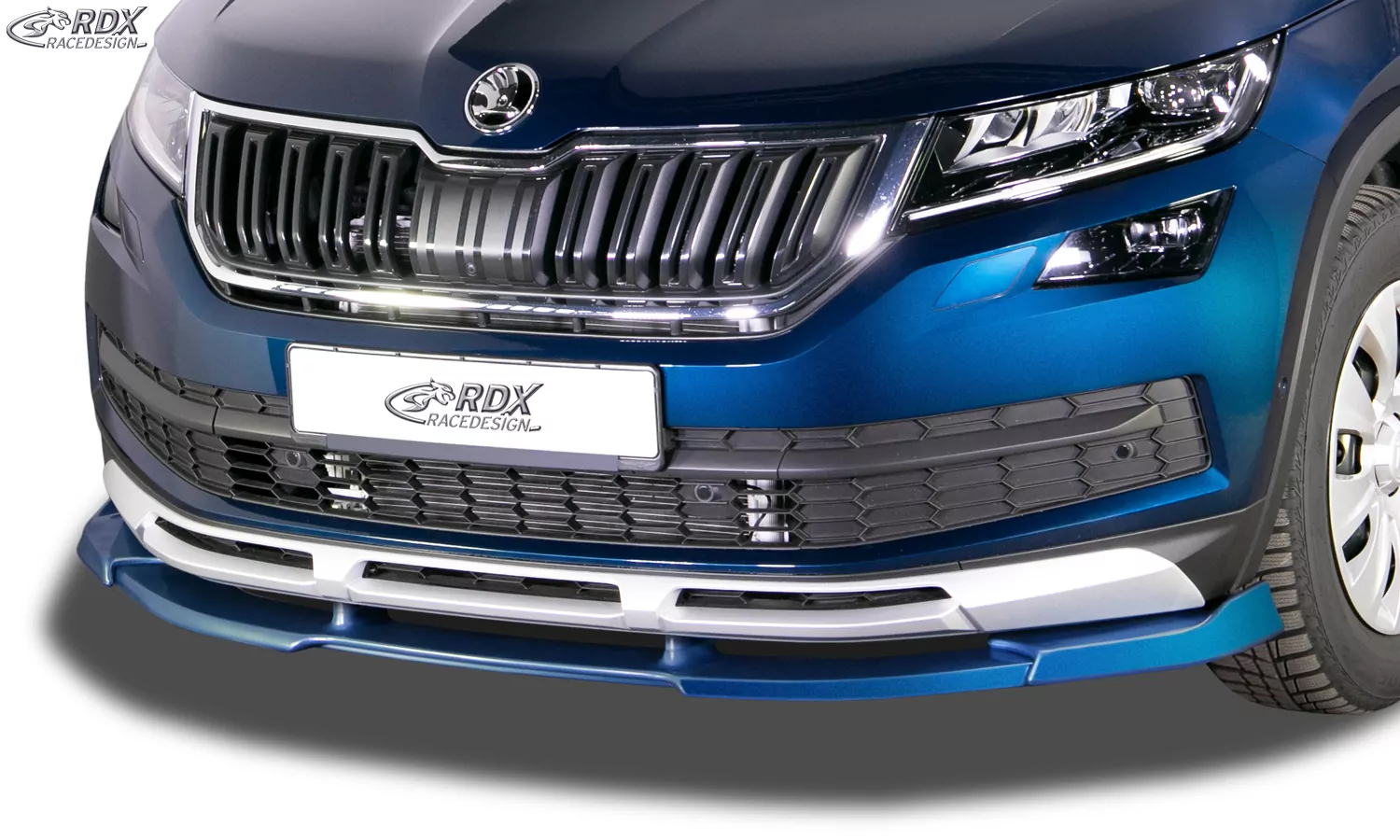 RDX Frontspoiler VARIO-X für SKODA Kodiaq Scout (NS) Frontlippe Front Ansatz Vorne Spoilerlippe