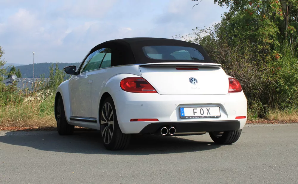 VW Beetle 1,2l - 16 (5C) Coupe & Cabrio - Einzelradaufh.  Endschalldämpfer einseitig - 2x90 Typ 16
