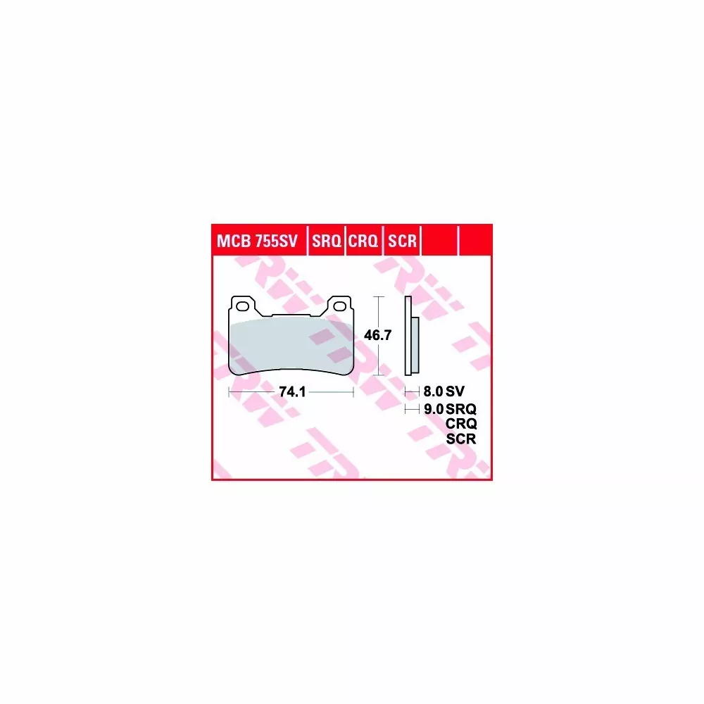 TRW LUCAS Bremsbelagsatz Hyper Carbon MCB755CRQ