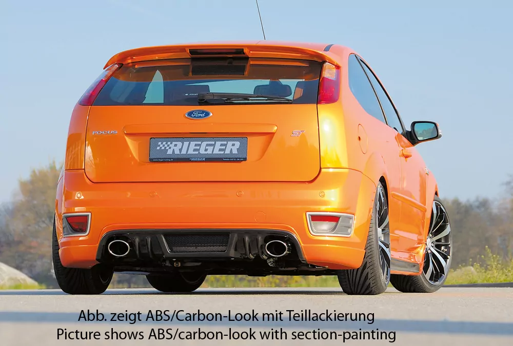 Rieger Heckansatz für Ford Focus 2 ST - 5-tür. 10.05-01.08 (bis Facelift) carbon optik