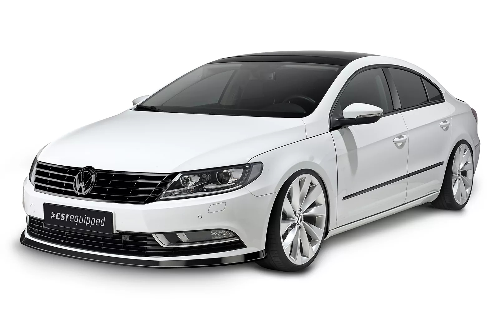 Cup-Spoilerlippe mit ABE für VW CC CSL342 Strukturiert (schwarz matt)