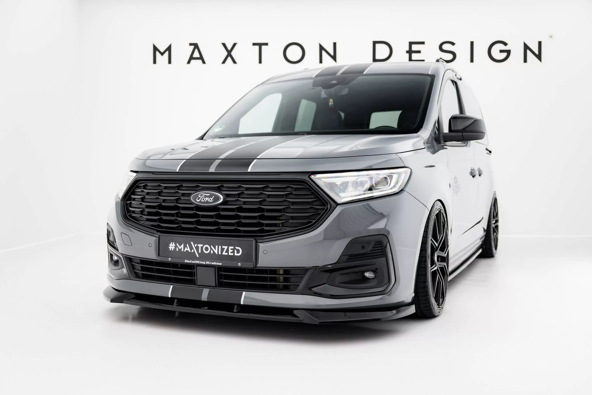 Front Ansatz Für Ford Transit Connect Mk3 Schwarz Hochglanz