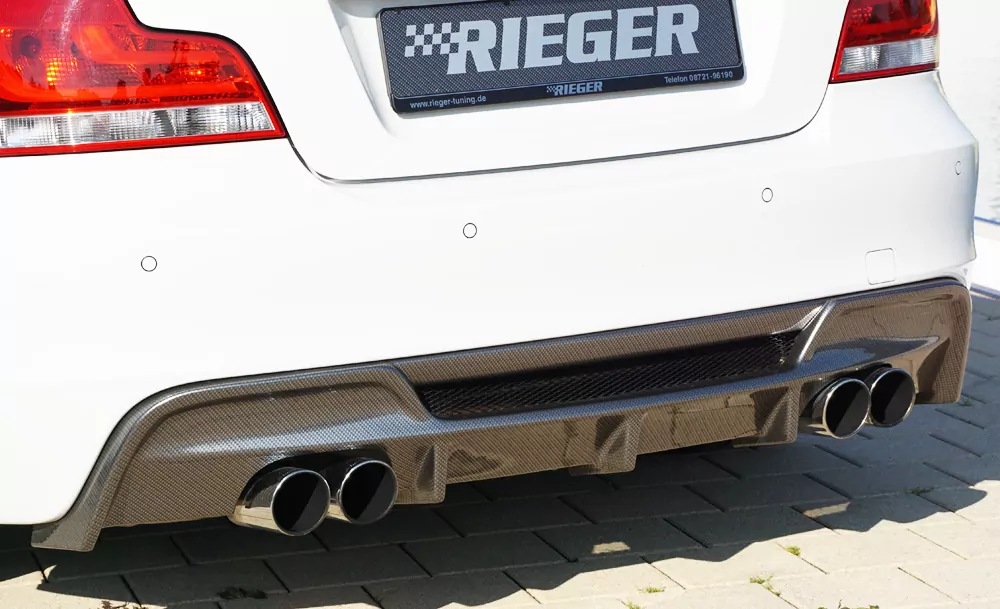 Rieger Heckeinsatz für BMW 1er E82, E88  (182 / 1C) - Coupé 10.07- carbon optik