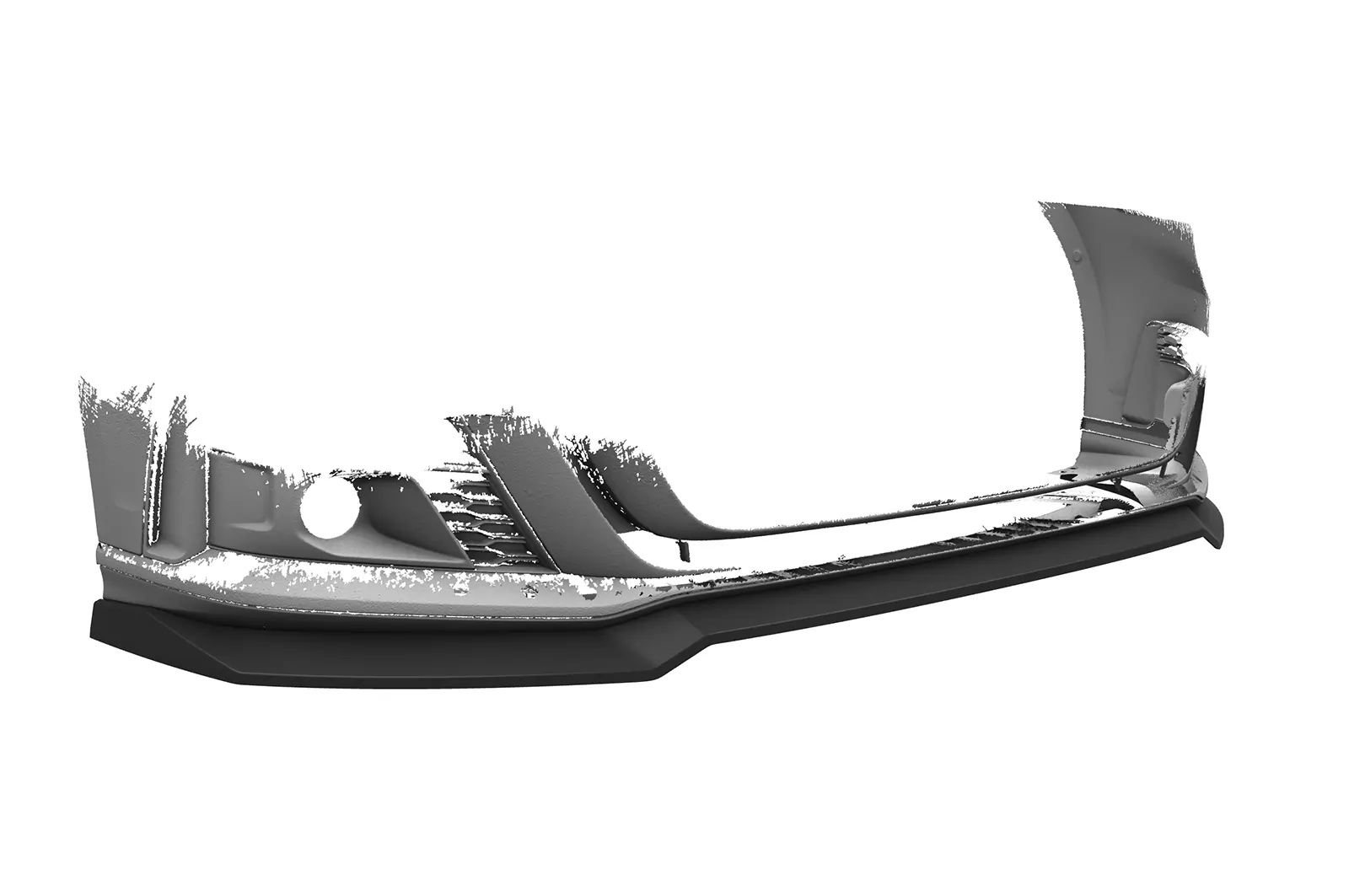 Cup-Spoilerlippe mit ABE für Audi A8 D5 S-Line CSL656 Schwarz Strukturiert