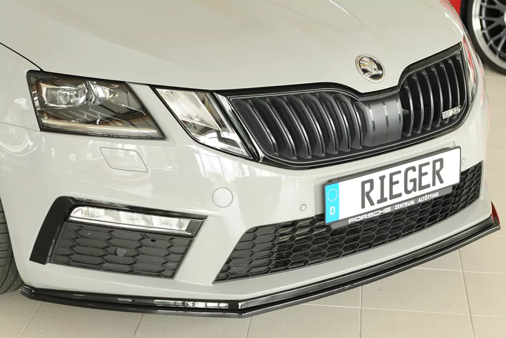 Rieger Spoilerschwert für Skoda Octavia RS (5E) | Combi 02.17- (ab Facelift) für orig. RS-Frontschürze