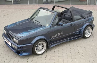 Rieger Kotflügel Breitbau I für VW Golf 1 -    carbon optik