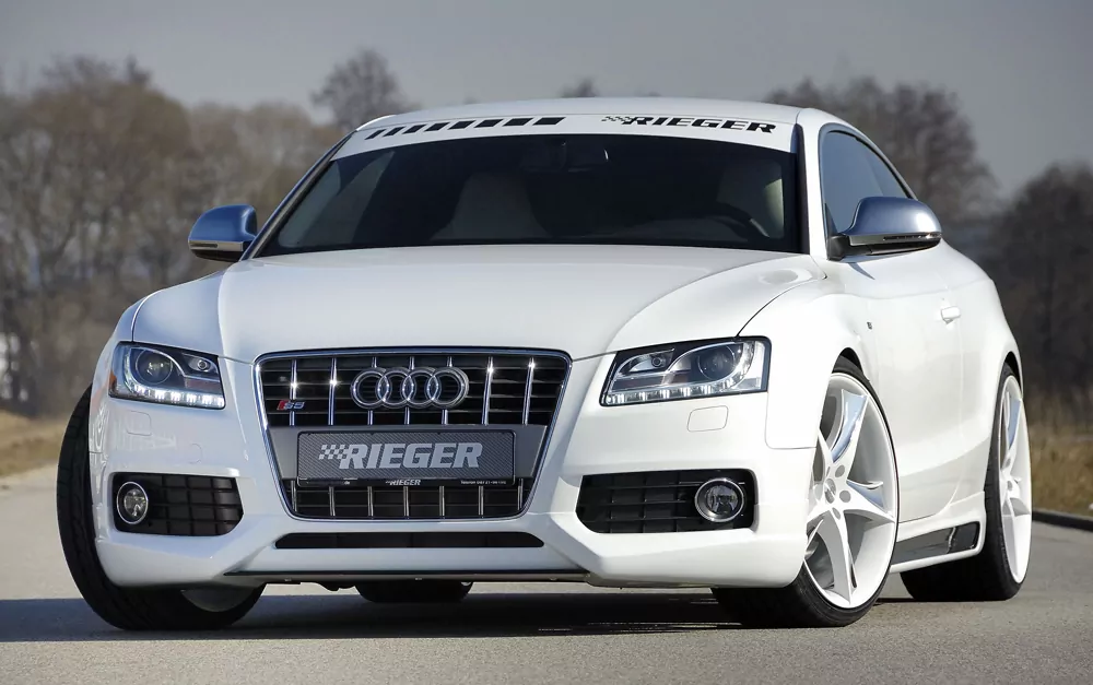 Rieger Spoilerlippe für Audi A5 S5 (B8/B81) - Cabrio 06.07-07.11 (bis Facelift) carbon optik