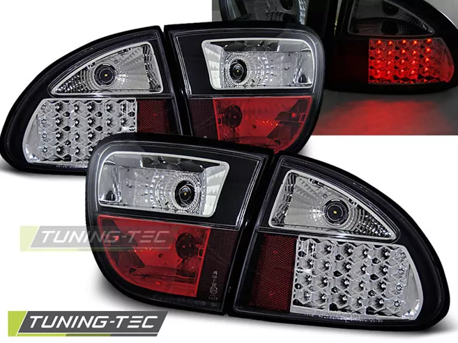 Led Tail Lights Black Fits Seat Leon 04.99-08.04
