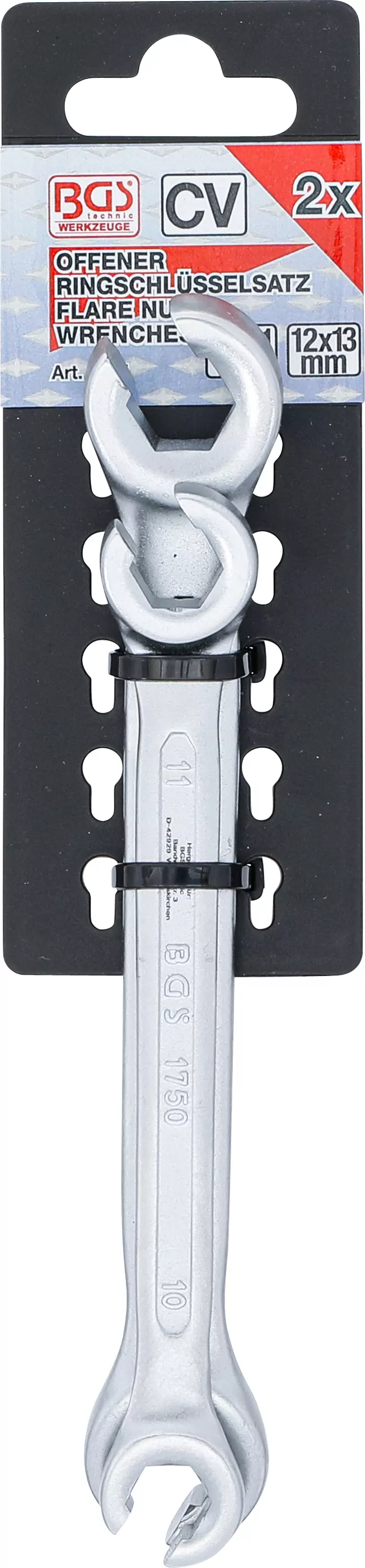 Offener Doppel-Ringschlüssel-Satz | SW 10 x 11 / 12 x 13 mm | 2-tlg.