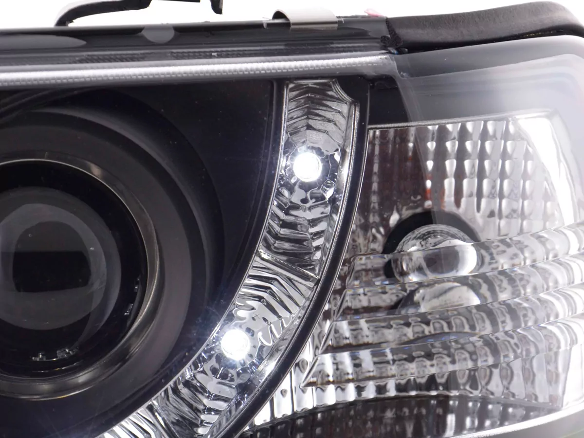 Scheinwerfer Set Daylight LED TFL-Optik Audi 80 Typ B4 Bj. 91-94 schwarz