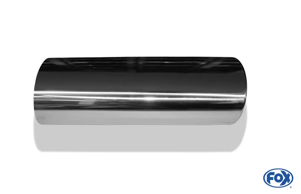 Anschweißendrohr Typ 32  140x90 mm / Länge: 300 mm - oval / eingerollt / 14° abgeschrägt / ohne Absorber