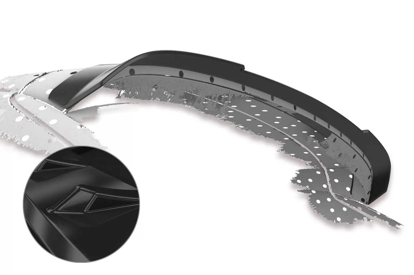 Heckflügel mit ABE für Audi Q7 4L Glossy (schwarz hochglanz)