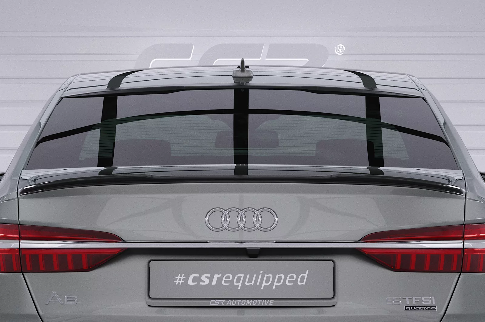 Heckflügel mit ABE für Audi A6 C8 (Typ 4K/F2) Limousine HF015 Schwarz Strukturiert